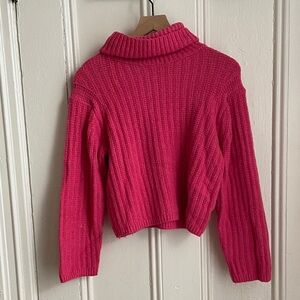 Universal Thread Vibrant Pink Cowl Neck Sweater